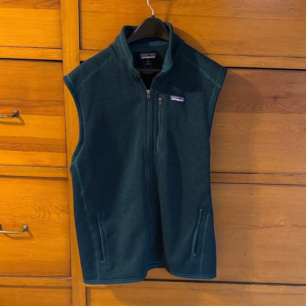 Patagonia Deep Teal Sleeveless Fleece XL